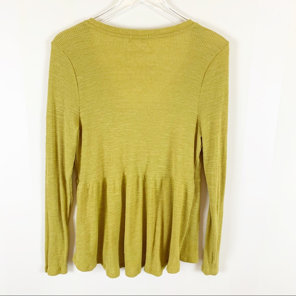 Anthropologie T.la Jill Babydoll Top Medium Gold Mustard Yellow NWT - Picture 3 of 6